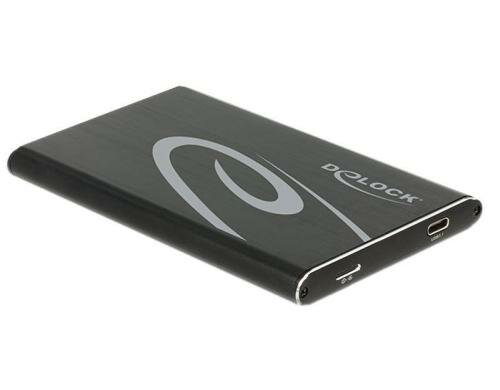 Delock 42585 2.5 Externes Gehäuse SATA HDD für Sata HDD/SSD, Superspeed USB (7mm HDD)