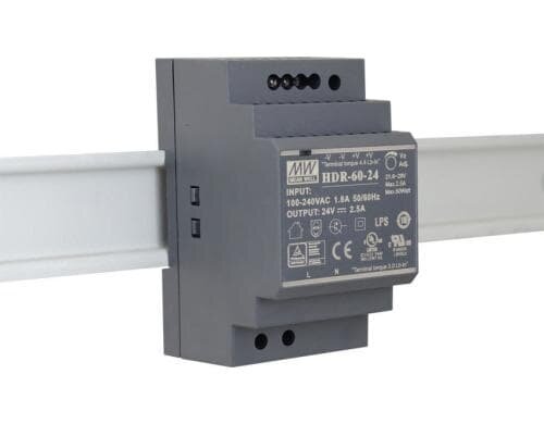 Mean Well DIN Rail Netzgerät HDR-60-24, 24V - 2.5A - 60W