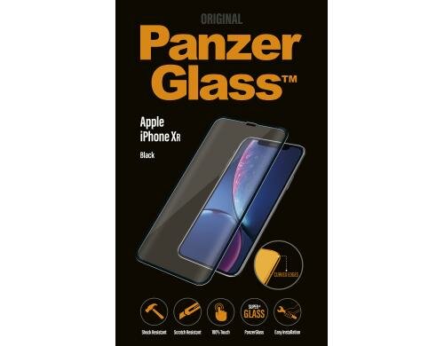 Panzerglass Displayschutz black für iPhone Xr Curved Edges