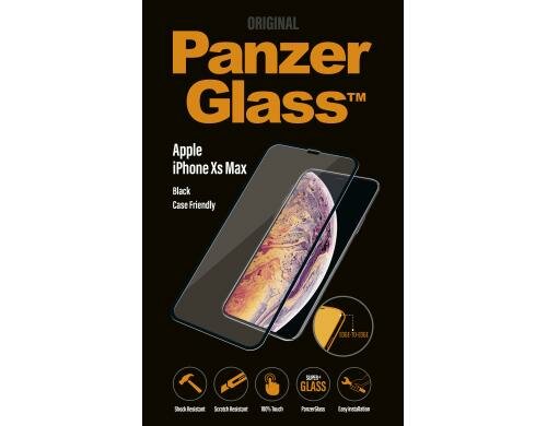 Panzerglass Displayschutz casefriendly blac für iPhone Xs Max Edge-to-Edge
