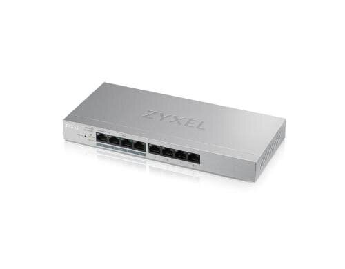 ZyXEL GS1200-8HP: 8Port-PoE+-Switch, V2 lüfterlos, 4xPoE+, max. 60 Watt