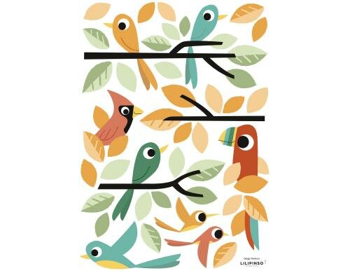Lilipinso Wandtattoo Hide&Seek COLORED BIRDS