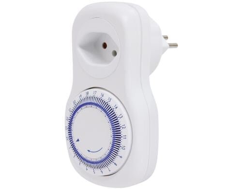 Timer Mechanisch IP20, 24h Zyklus weiss, T12/T13 Schaltmögl. 15min