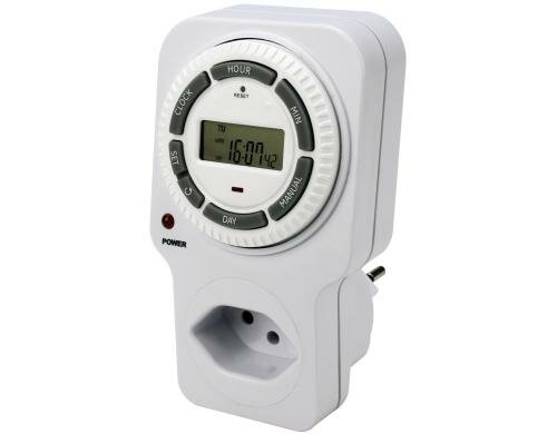 Timer Digital IP20, 24h Zyklus, Kindschutz 20 Programme, Control LED, Kinderschutz