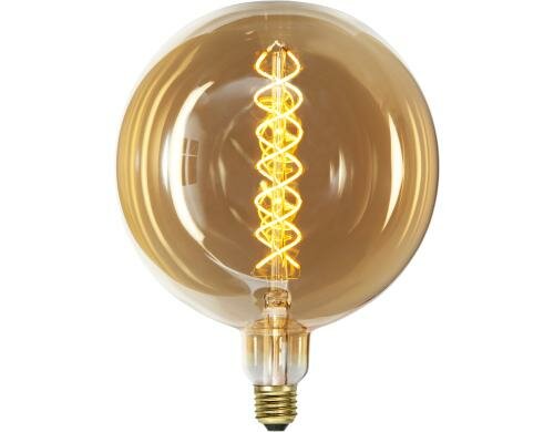 LED Spiral Filament G200 E27 6W (60W) 230lm, dimmbar, 2000K, Amber Glass