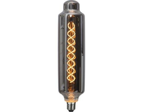 LED Spiral Filament G75 E27 4.7W (47W) 95lm, dimmbar, 2100K, Smoked Glass