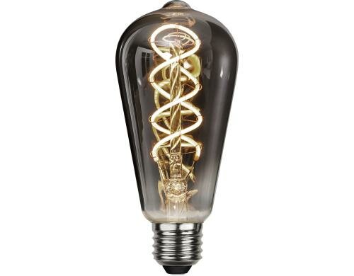 LED Spiral Filament G64 E27 4W (40W) 80lm, dimmbar, 2100K, Smoked Glass