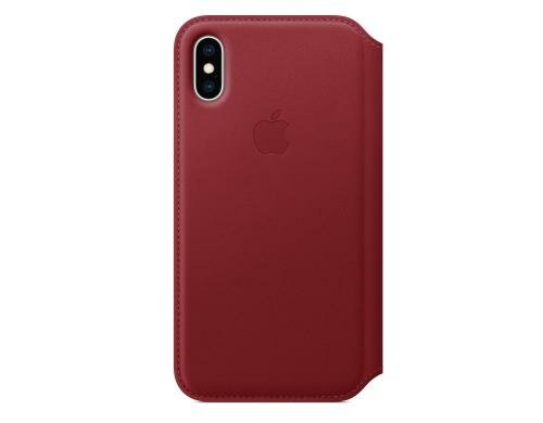 Apple iPhone Xs Leder Folio Red aus hochwertigem Leder