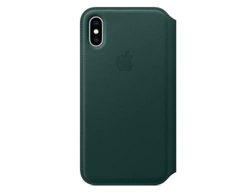 Apple iPhone Xs Leder Folio Forest Green aus hochwertigem Leder