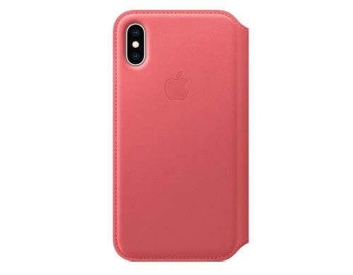 Apple iPhone Xs Leder Folio Peony Pink aus hochwertigem Leder