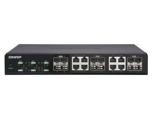 QNAP QSW-1208-8C, 12-Port 10GbE Switch 4 SFP+ & 8 SFP+/RJ45 Anschluss