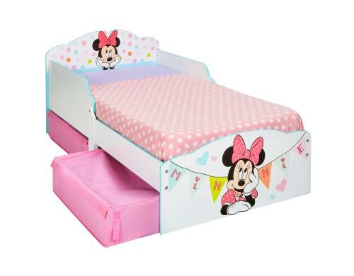 World Apart Kinderbett Minnie Mouse mit Schubalde für Spielsachen