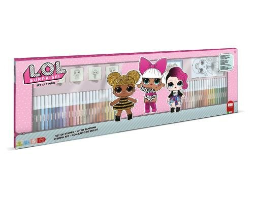 Multiprint Mega Coloring LOL 4 Stempel+Kissen+60 Filzstifte+Book
