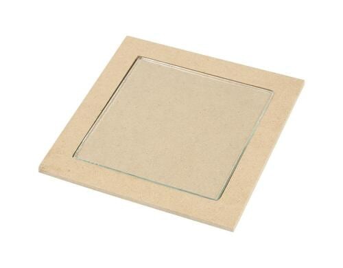 Creativ Company Untersetzer mit Glaseinsatz 6 Stück, 15 x 15 x 0.5 cm