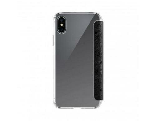 XQISIT Flap Cover Adour schwarz clear für iPhone Xs Max
