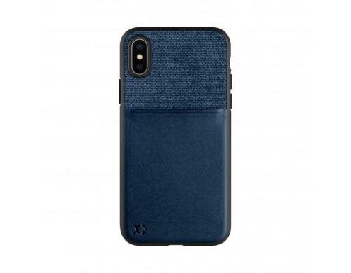 Xqisit Card Case dunkelblau für iPhone Xs