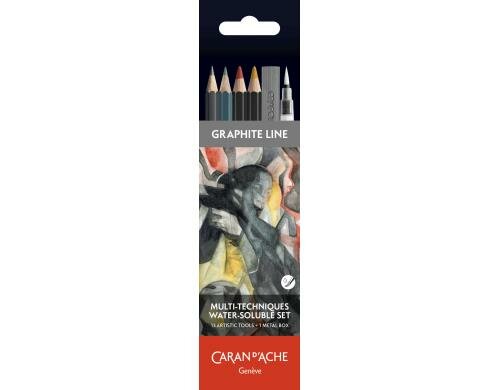 Caran dAche Technalo Graphistifte Set 5 Graphitstifte, 3 Grafcubes, usw.