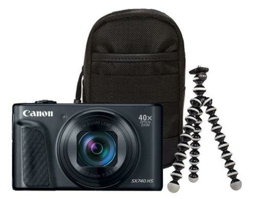 Canon PowerShot SX740HS Schwarz Travel Kit 40x opt. Zoom (24-960mm), 3 LCD-TFT 922k