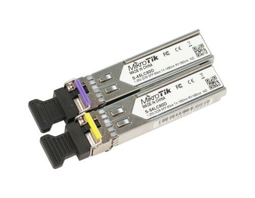 Mikrotik SFP LX Modul Paar: S-4554LC80D 1Gbps, Singlemode, Simplex, 80Km