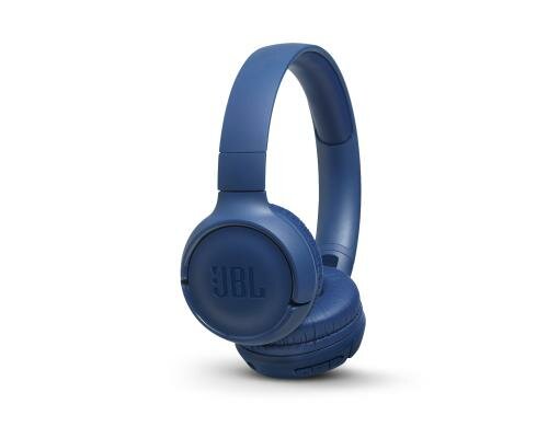 JBL T500 BT, Bluetooth On-Ear Kopfhörer blau, 16h Akku, FB & Mic, Sprachass.