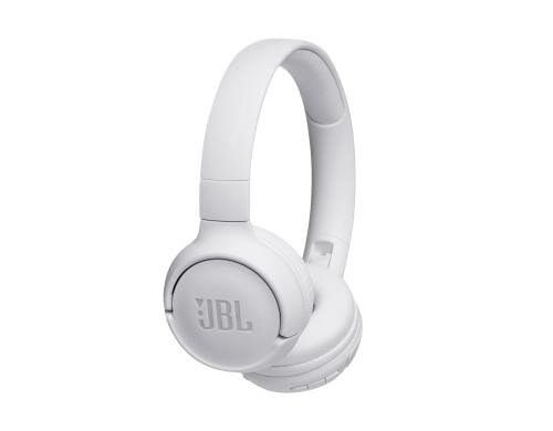 JBL T500 BT, Bluetooth On-Ear Kopfhörer weiss, 16h Akku, FB & Mic, Sprachass.