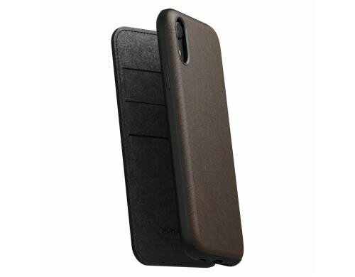 Nomad Booklet Rugged Folio Rustic brown für iPhone XR