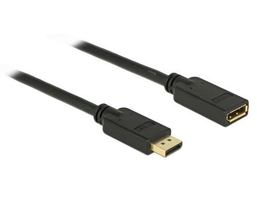 Delock DisplayPort 1.2 Verlängerungskabel 7.5m, Schwarz, max. 3840 x 2160 @ 60 Hz
