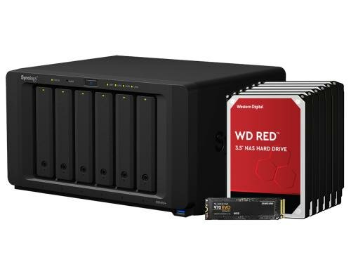 Synology DS1618+, 6-bay NAS inkl. 6x 8TB HDD WD Red & 2x M.2 SSD 250GB