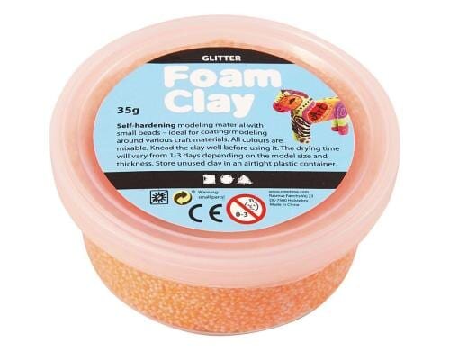 Creativ Company Foam Clay 35g, Glitzer orange