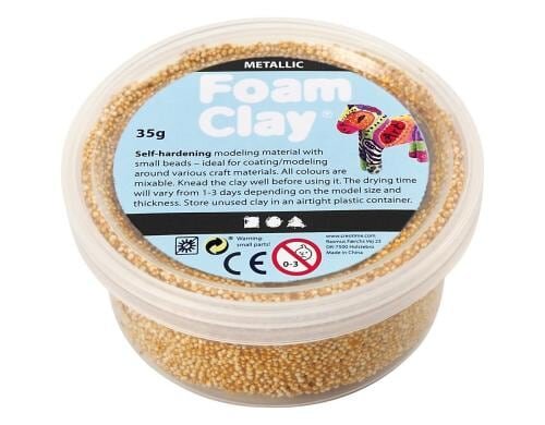 Creativ Company Foam Clay 35g, Metallic gold
