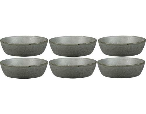 Bitz Schale 18cm grau 6er Set, 18cm Durchmesser, Stoneware