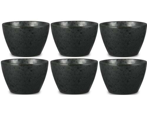 Bitz Schale 13cm schwarz 6er Set, 13cm Durchmesser, Stoneware
