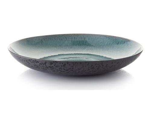 Bitz Servierplatte 40cm schwarz/grün 1 Stück, Stoneware