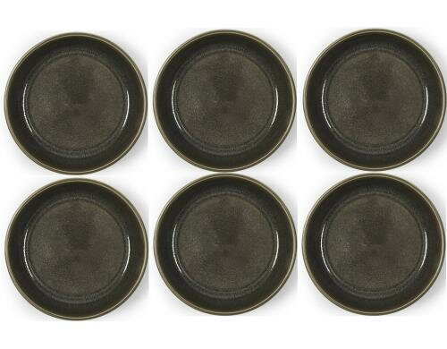Bitz Schale 18cm grau/grau 6er Set, 18cm Durchmesser, Stoneware