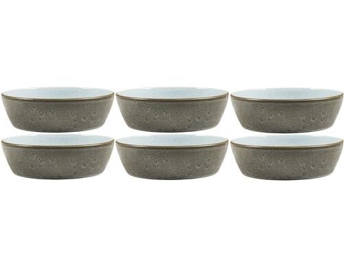 Bitz Schale 18cm grau/blau 6er Set, 18cm Durchmesser, Stoneware