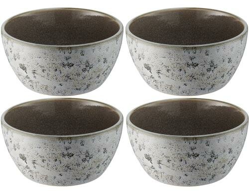 Bitz Schale 12cm grau/grau 4er Set, 12cm Durchmesser, Stoneware