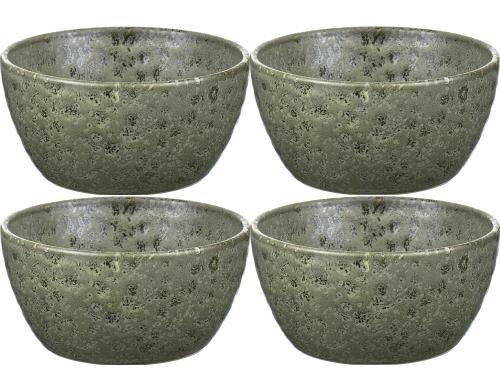 Bitz Schale 12cm grün 4er Set, 12cm Durchmesser, Stoneware