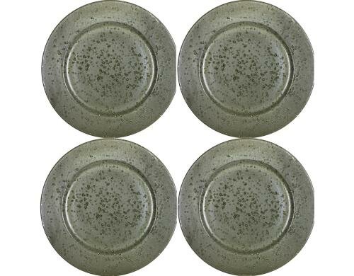 Bitz Servierplatte grün 30,5cm 4er Set, Stoneware