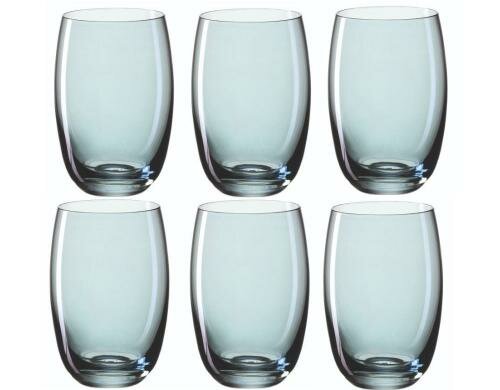 Leonardo Trinkglas Lucente 460ml Blau 6er Set, HxD: 13x7cm, Vol: 460ml