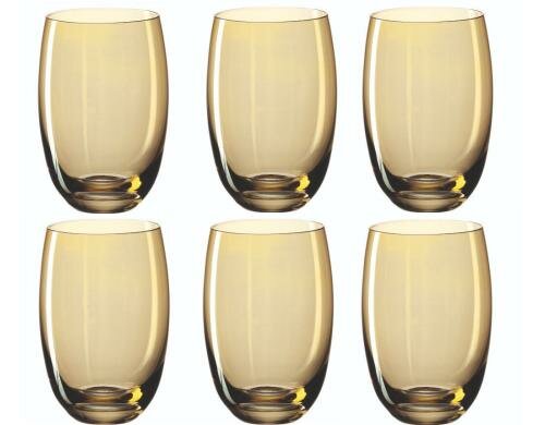 Leonardo Trinkglas Lucente 460ml Amber 6er Set, HxD: 13x7cm, Vol: 460ml