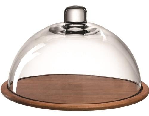 Leonardo Glashaube mit Käsebrett Cucina HxD: 17x28cm