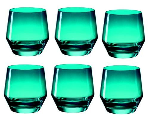 Leonardo Trinkglas Puccini 240ml Türkis 6 Stück, HxD: 8.7x8.4cm, Vol: 240ml