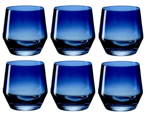 Leonardo Trinkglas Puccini 240ml Dunkelblau 6 Stück, HxD: 8.7x8.4cm, Vol: 240ml