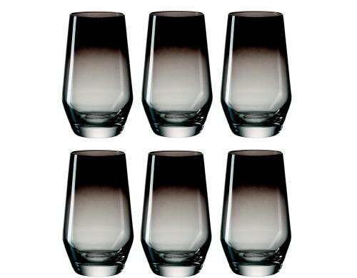 Leonardo Trinkglas Puccini 365ml Dunkelgrau 6 Stück, HxD: 13x7.5cm, Vol: 365ml