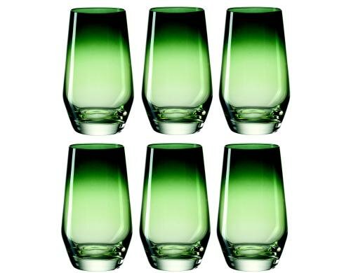 Leonardo Trinkglas Puccini 365ml Grün 6 Stück, HxD: 13x7.5cm, Vol: 365ml