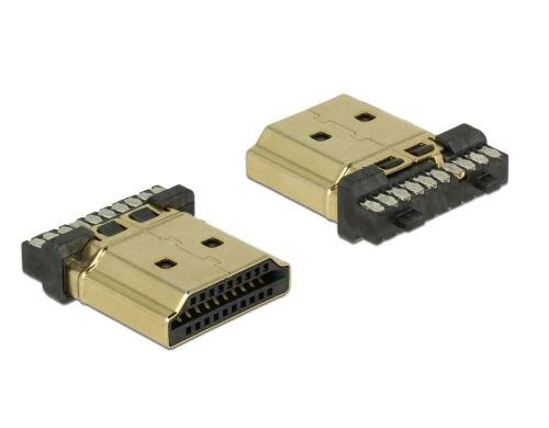 Delock Steckerverbinder HDMI-A Stecker HDMI-A Stecker. für Kabelkonfektion