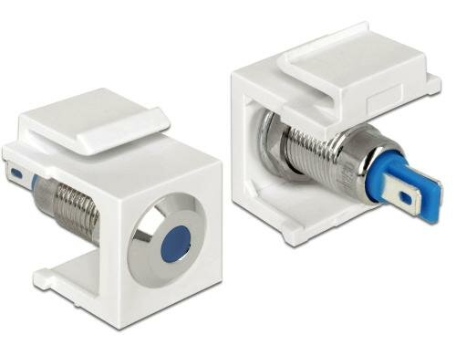 Delock Keystone Jack: LED blau, 6V, flach weiss
