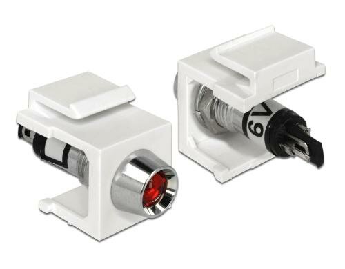 Delock Keystone Jack: LED rot, 6V weiss