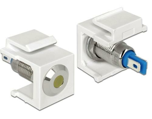 Delock Keystone Jack: LED gelb, 6V, flach weiss