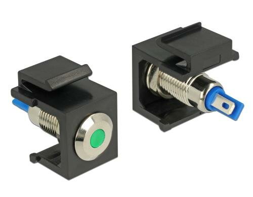Delock Keystone Jack: LED grün, 6V, flach schwarz